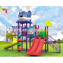 Hotsale nuevos niños de plástico al aire libre patio de recreo playground de plástico doble diapositiva